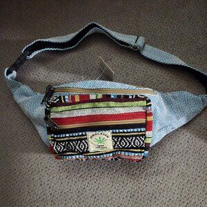 THC Free Hemp Fanny Pack Waist Bum Bag BlueNepal